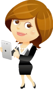 Teacher with tablet