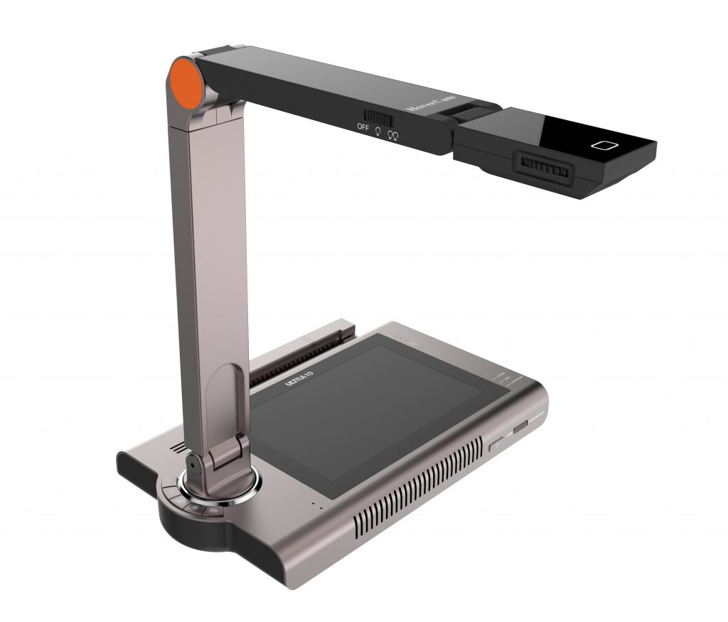An image of a Promethean ActivPanel 9 with a camera attached to it.
