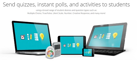 Send interactive quizzes and instant polls to students using ActivPanel, a Promethean interactive whiteboard.